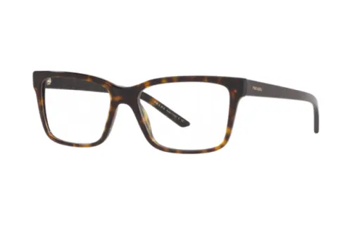 PRADA Plastic Irregular Shape Eyeglass Frames Women's Brown