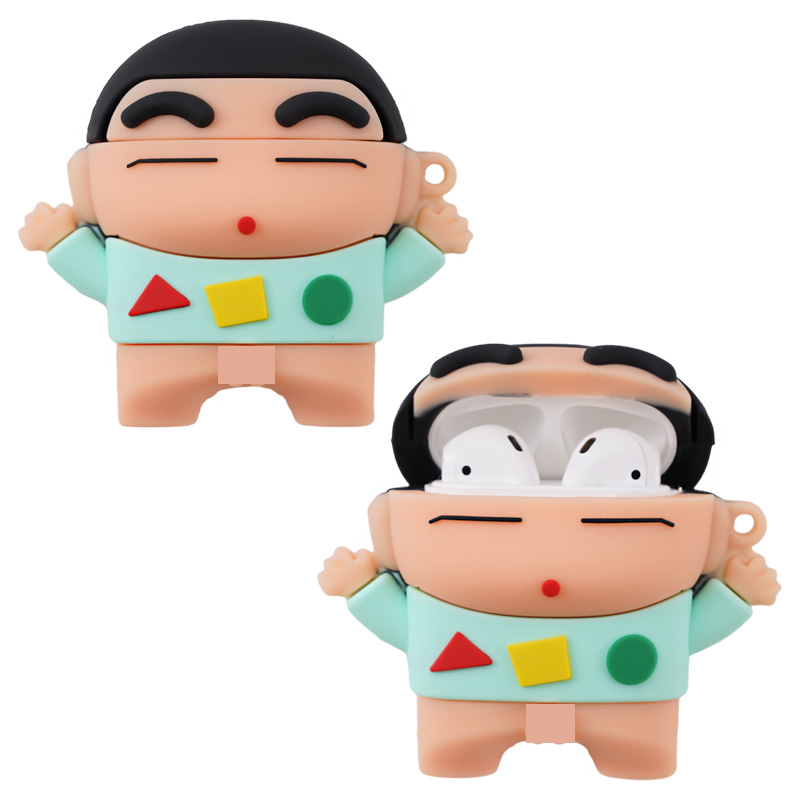 Wanysi Apple AirPods pro 2nd generation AirPods 1/2nd generation 3rd generation silicone cute crayon pajamas Shin-chan headphone case