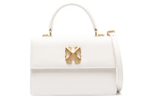 OFF-WHITE Jitney 1.4 Logo Plaque Tote Bag