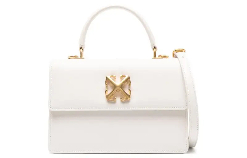 OFF-WHITE Jitney 1.4 Logo Plaque Tote Bag
