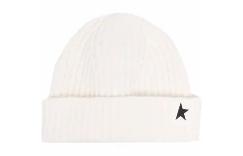 Golden Goose star patch ribbed beanie