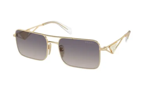 PRADA Irregular Shape Sunglasses Men's Gold