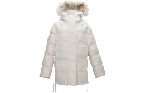 Canada Goose Expedition Collection SS22 Down Jacket Parka Coat Women's Beige Gray