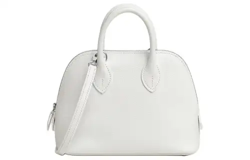 HERMES Bolide Evercolor Calfskin Bowling Bag, Shoulder Bag, Crossbody Bag, Handbag Mini Women's 0U New White