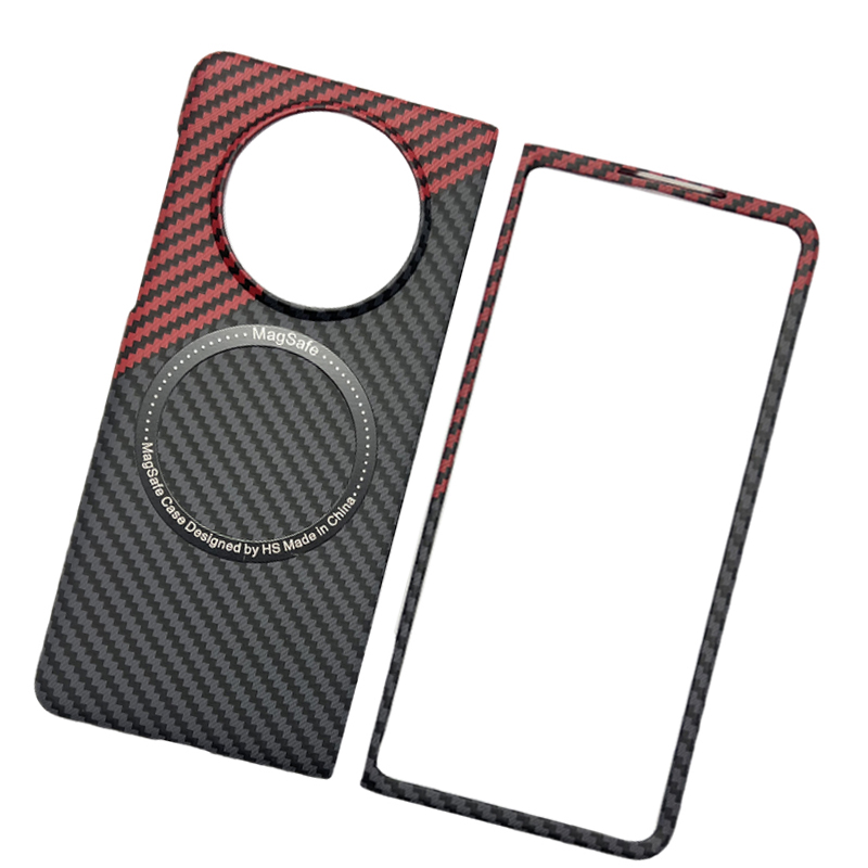 Baohuguang PC material, magnetic carbon fiber pattern, light and thin, great for couples, wear-resistant, simple restoration of bare metal, mobile phone case, suitable for matex5, business trend cool
