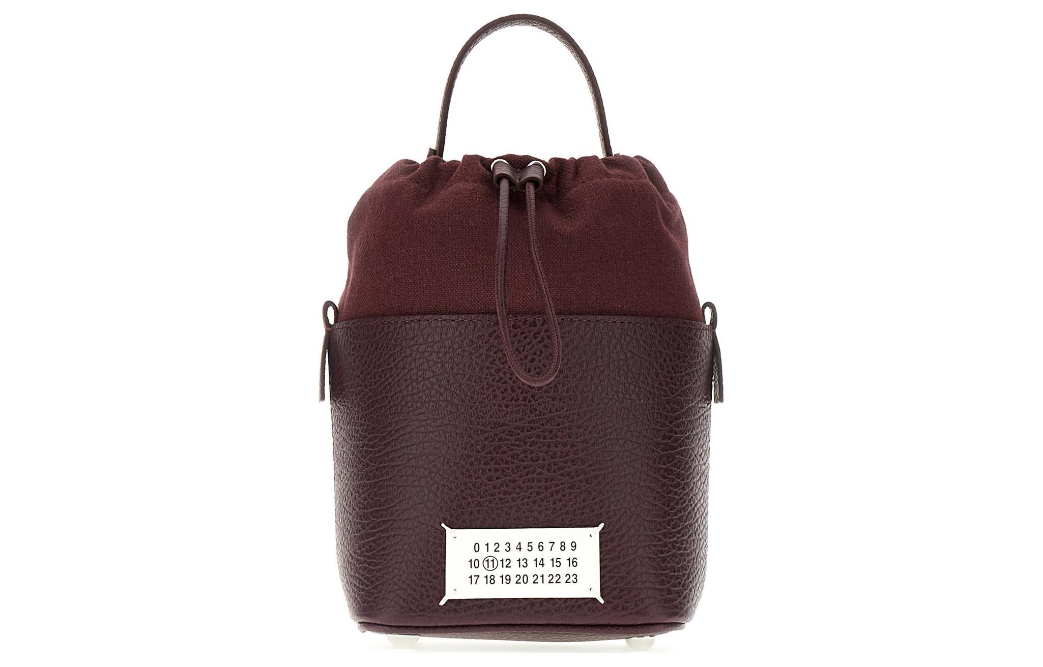 Maison Margiela Numbers Patch Drawstring Bucket Bag