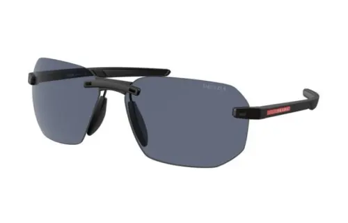 PRADA Plastic Irregular Shape Sunglasses Men's Black