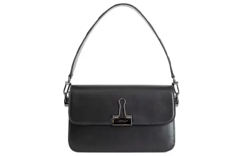 OFF WHITE Calfskin Handbag, Shoulder Bag Women's Black