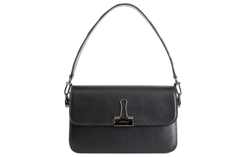 OFF WHITE Calfskin Handbag, Shoulder Bag Women's Black