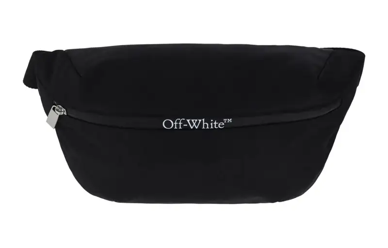 OFF WHITE Logo Printed Zip Up Belt Bag