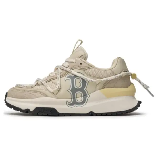 MLB Chunky Runner Running Shoes Unisex Low-Top Beige Black