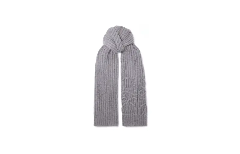LOEWE Knit Scarves Women's Gray