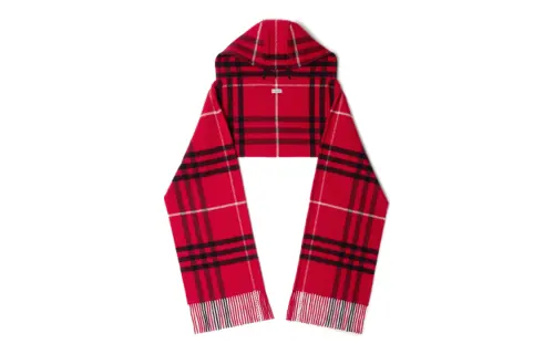 Burberry Wool Cashmere Knit Scarves Men's Red