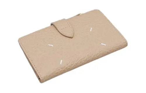 Maison Margiela Grain Leather Card Holder Wallet Women's Light Umber
