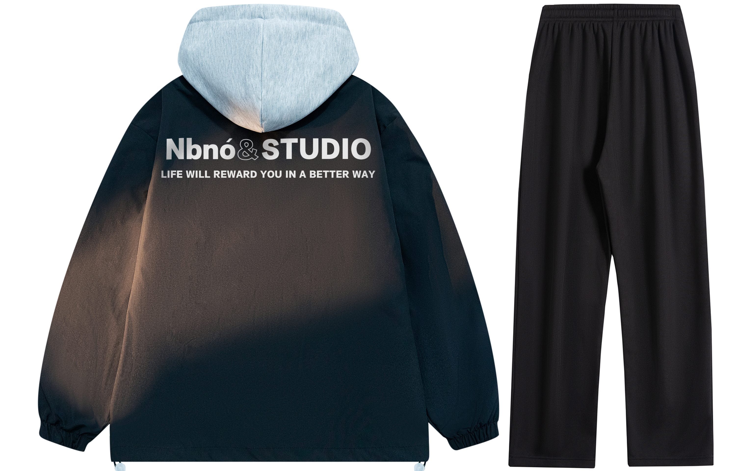 NBNO Casual Sportswear Unisex Top+Pants