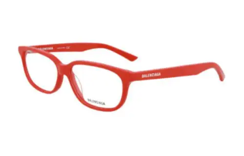Balenciaga Plastic Round Prescription Glasses Unisex Red