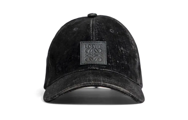 LOEWE Corduroy, Cotton Baseball Caps Unisex Black