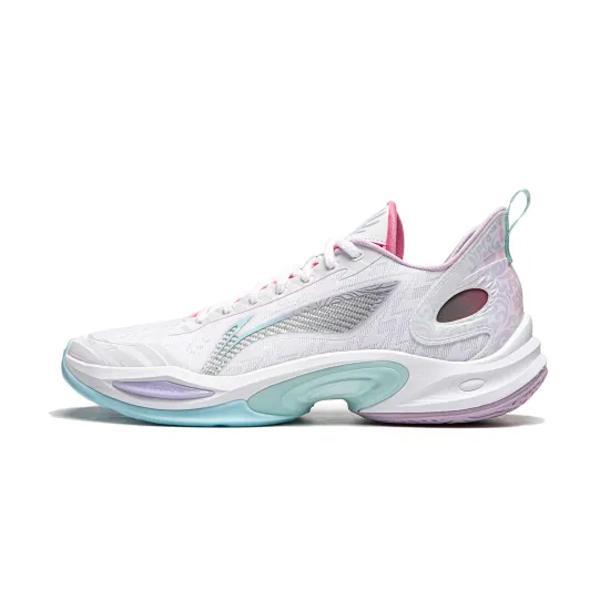 LINING Super Light 2024 Basketball Shoes Men Low-Top Standard White