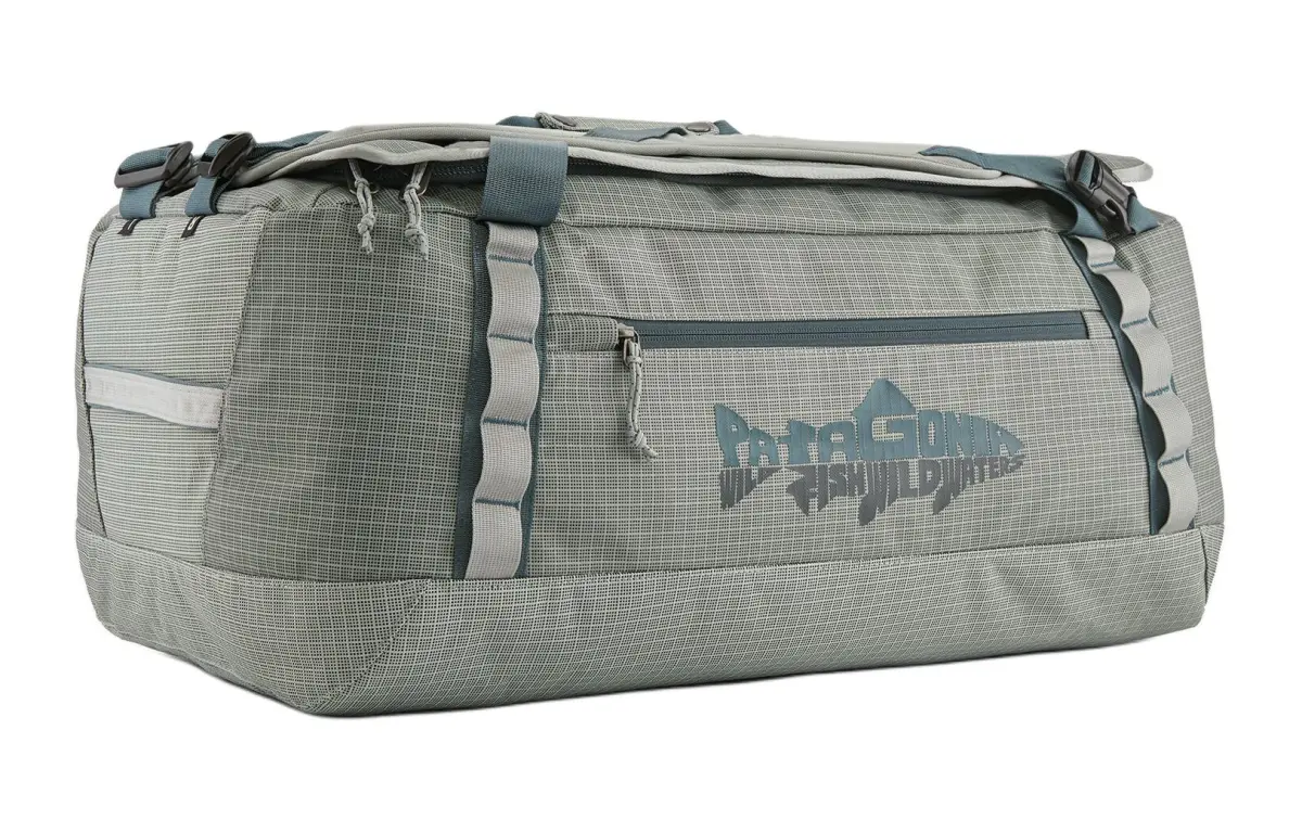 Patagonia Black Hole 55L Outdoor Bags Recycled Polyester With TPU Sleet Green Unisex