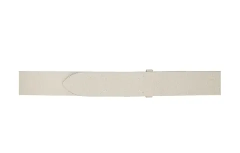 Maison Margiela Solid Color Decoration Leather Belts Men's Ecru Width 4.5CM