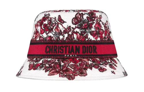 DIOR Cotton, Polypropylene Fiber Bucket Hats Women's White