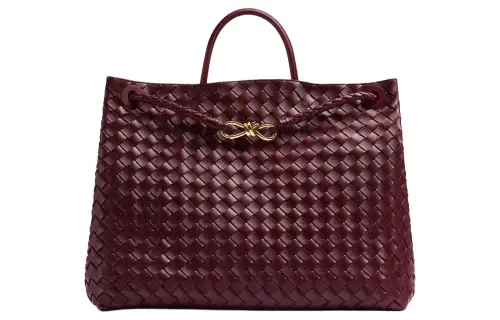 Bottega Veneta Andiamo Lambskin Shoulder Bag, Crossbody Bag, Handbag Large Women's Burgundy
