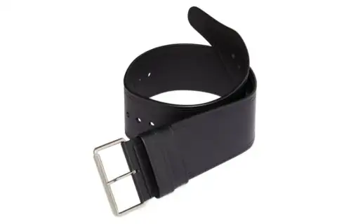 Balenciaga Solid Color Design Pin Buckle Leather Belts Men's Black Width 10.9CM