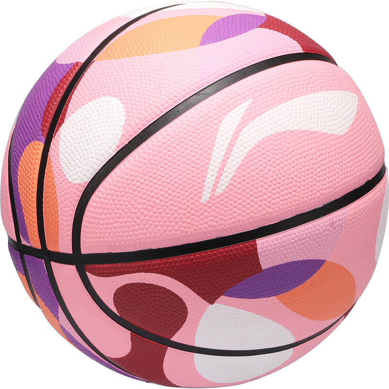 Li Ning Rubber Basketball Pink Purple White Size 5/Size 7 Ball Training Kids’
