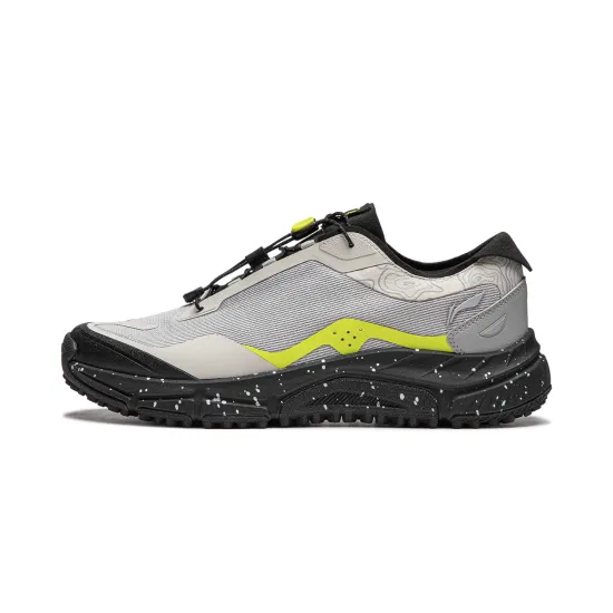 LiNing Yijie Lite V3 Anti Slip Wear Resistant Low Top Hiking Shoes Men's Gray