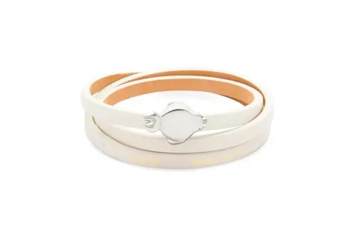 LOEWE Calfskin, Enamel Wristbands Women's White