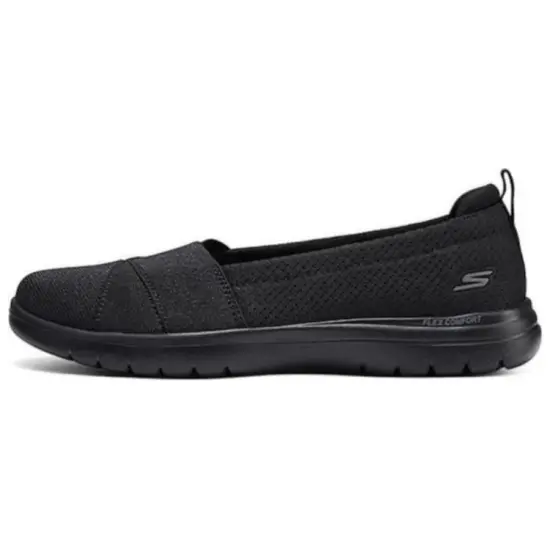 Skechers On The GO Fle Cushioned Wear Resistant Breathable Low Top Casual Shoes Women's Black
