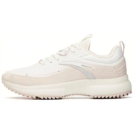 Anta Running Collection Bubble Cushioned Wear-Resistant Breathable Low-Top Running Shoes Women's White Lotus Gray