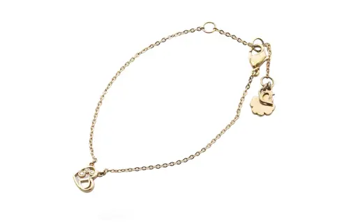 DIOR Rhinestone Bracelets Women's Gold