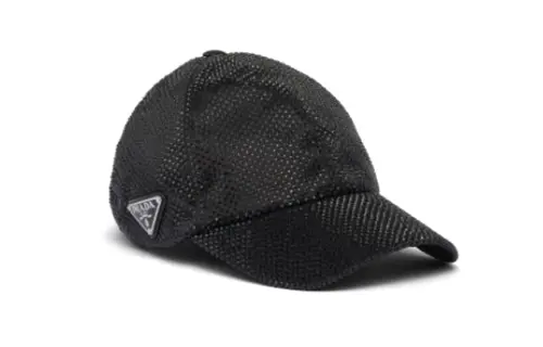 Prada Duchesse crystal-embellished baseball cap