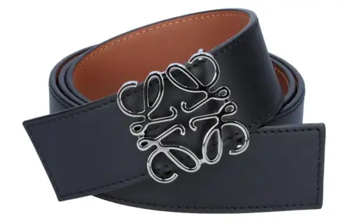 LOEWE Logo Buckle, Smooth Buckle Men's Dark Umber Width 4CM