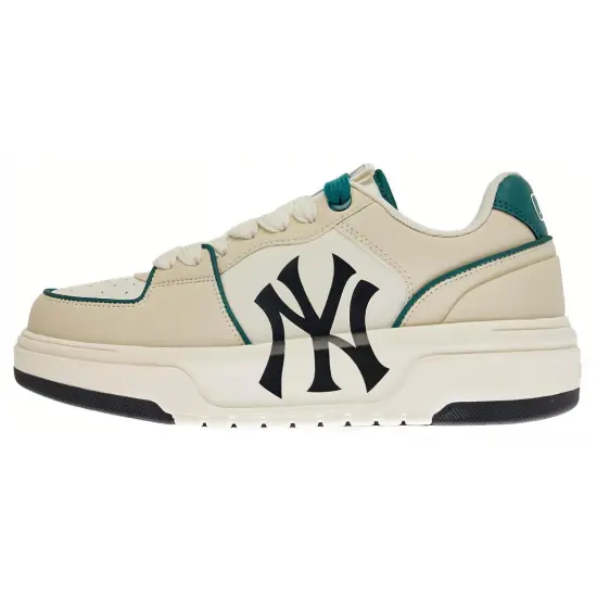 MLB Chunky Liner 24SS New York Yankees Slip Resistant Cushioning Low Top Skateboard Shoes Unisex Green