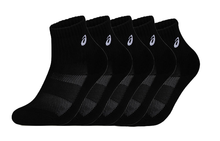 ASICS Crew Socks Unisex 5 Pack Black