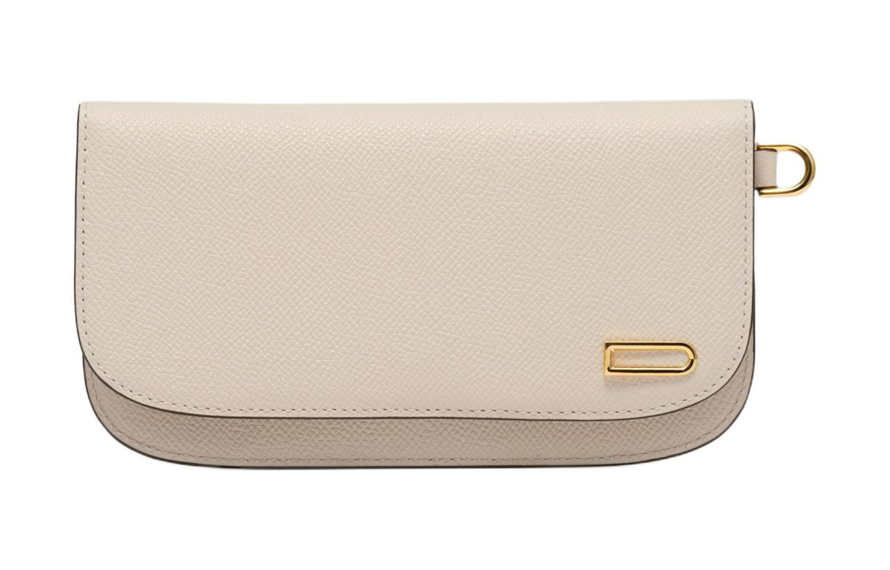 Delvaux Delvo Vagabond металлический Аксессуары - это сплошные цвета длинный фасон Альпина теленка принт маленький кожаный деньги пакет женский Кунжут