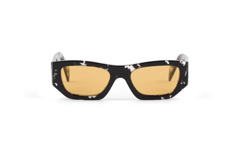 PRADA Tortoiseshell effect Geometric Sunglasses