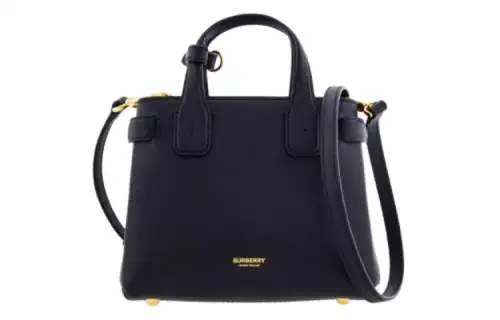 Burberry House Leather Shoulder Bag, Crossbody Bag, Handbag Women's Black