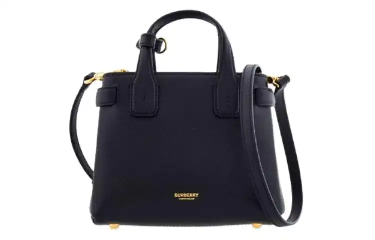 Burberry House Leather Shoulder Bag, Crossbody Bag, Handbag Women's Black