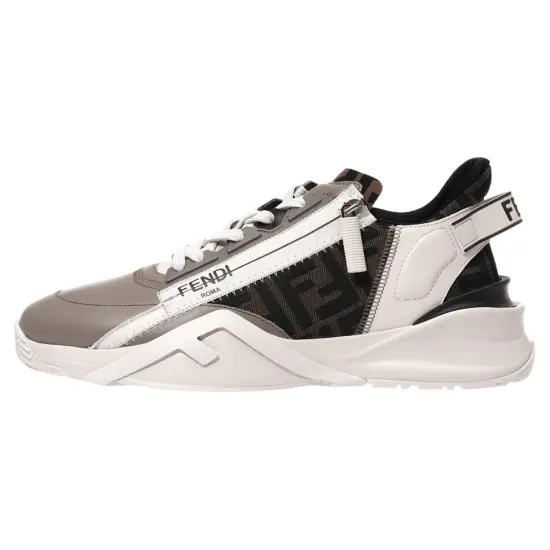 FENDI Flow Leather Jacquard Beige