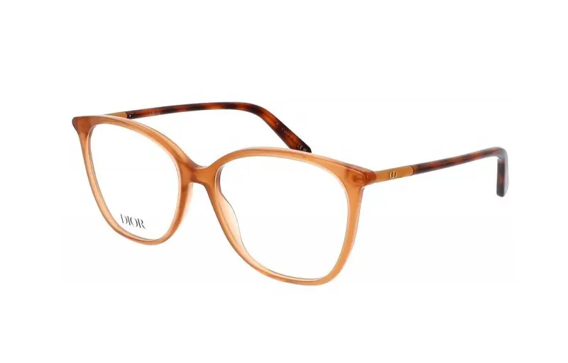 DIOR Acetate Irregular Shape Eyeglass Frames Women's Orange