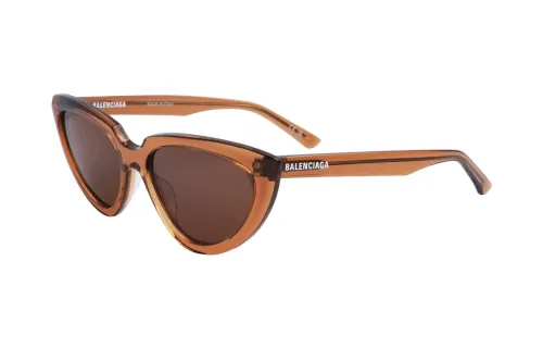 Balenciaga Acetate Cat Eye Sunglasses Women's Brown