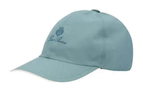 Loro Piana Microfiber, Cotton Baseball Caps Men's Blue
