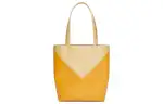 LOEWE Shiny Cow Leather Tote Bag, Shopping Bag, Shoulder Bag, Handbag Women's Deep Butter & Sunflower Yellow
