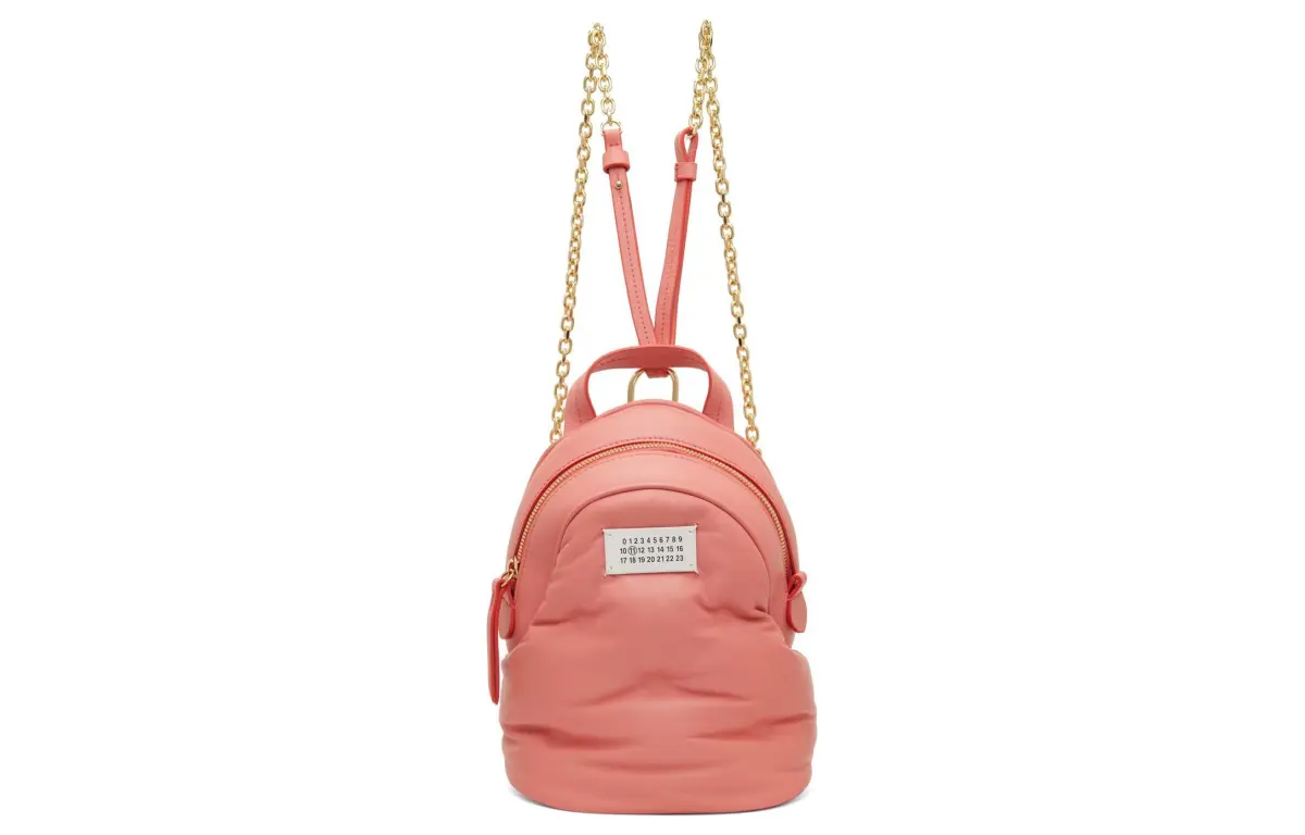 Maison Margiela Sheepskin Backpack Women's Coral Powder