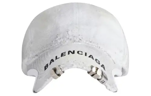 Balenciaga Cotton Baseball Caps Men's White