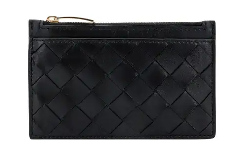 Bottega Veneta Leather Wallet Women's Black