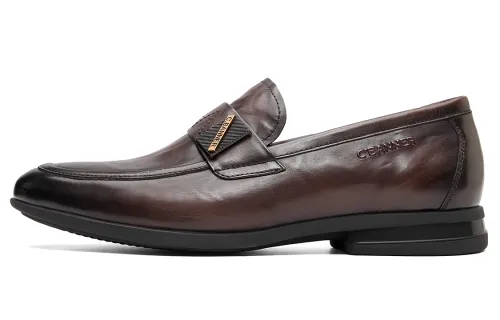Qianbaidu C°BANNER cow leather business office outing formal leather shoes men's brown